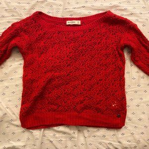 Abercrombie Red Knitted Sweater